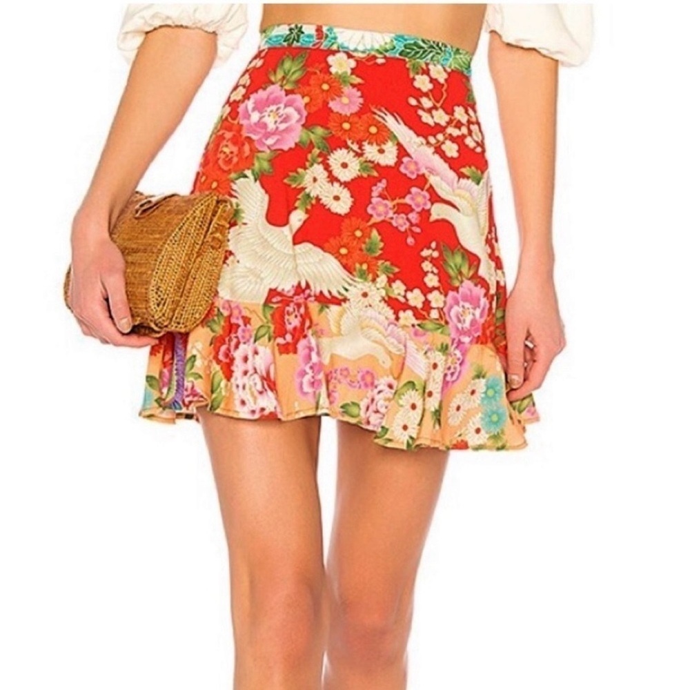 Spell and the gypsy collective vintage Delilah Ruby Mini Skirt M & S
